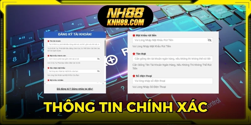Hoàn tất đăng ký NH88 dễ dàng với thông tin chính xác, bảo mật